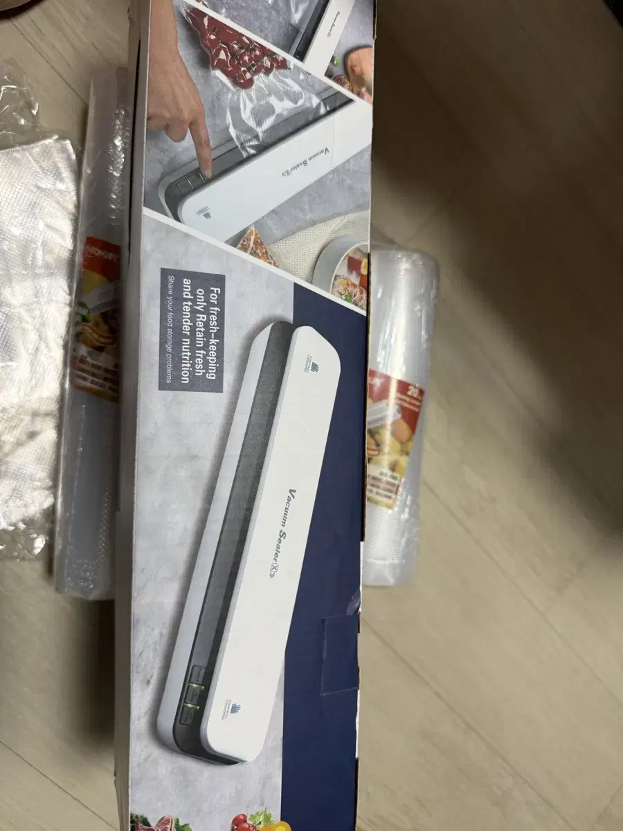 진공 포장기 vacuum sealer (진공 포장지 비닐 2개 포함)